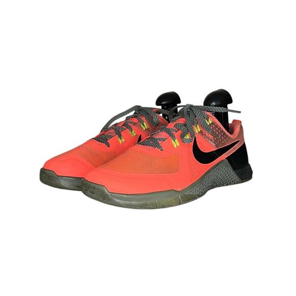 Mens Nike Metcon Flywire Cross Training Shoes Sneakers Size 8 Hyper Orange - Picture 2 of 6